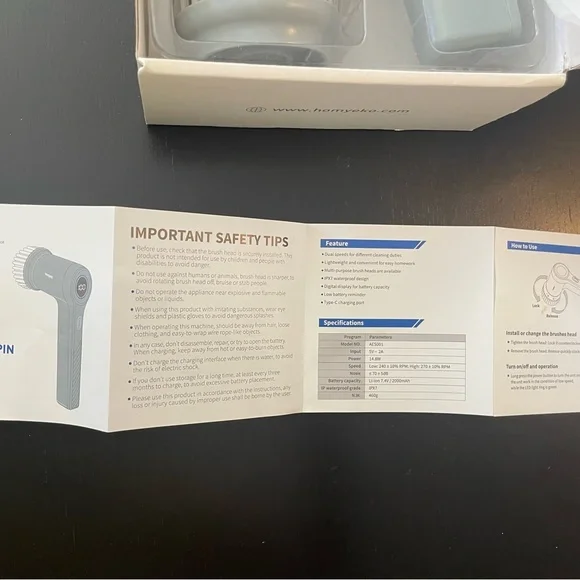 Electric Spin Scrubber in Gray - Picture 4 of 8